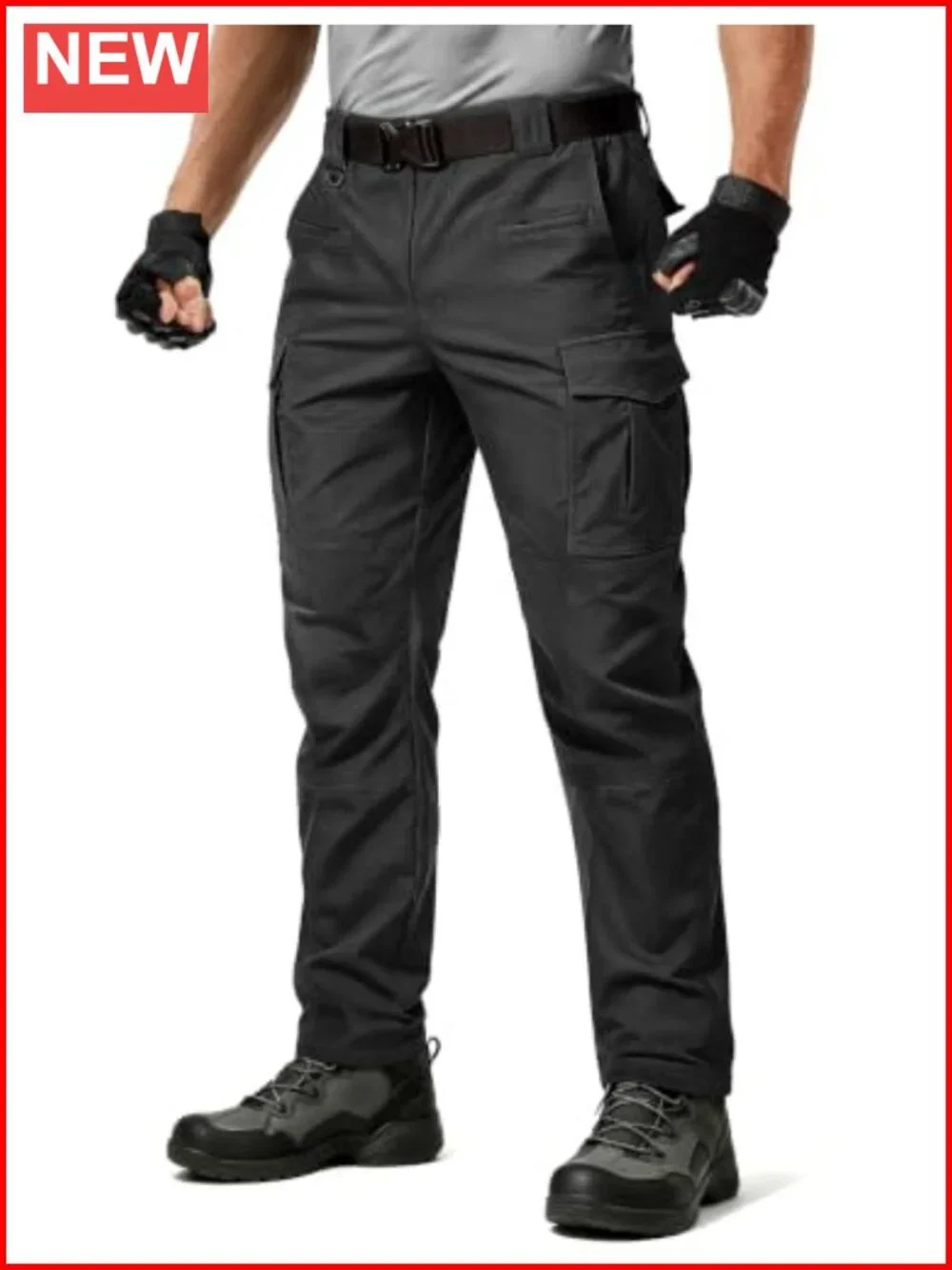 Men's Tactical Cargo Pants Waterproof Work Hiking Lightweight Ripstop 8 Pockets